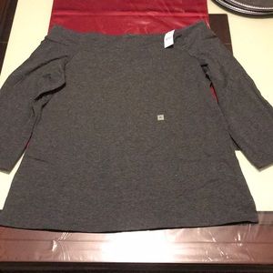 NWT Gray off the shoulder top!